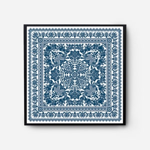 Monochromatic Sampler Cross Stitch Pattern PDF, Floral Folk Modern Counted Cross Stitch Chart, Pillow, Embroidery Antique, Instant Download