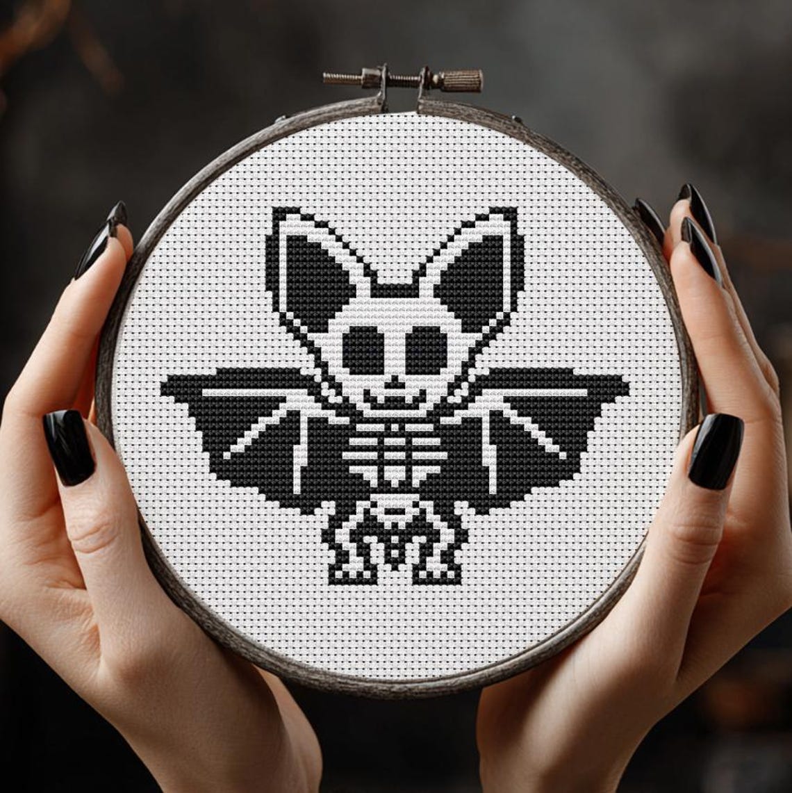 Cute Bat Cross Stitch Pattern PDF Gothic Halloween Fall Mini Cross ...