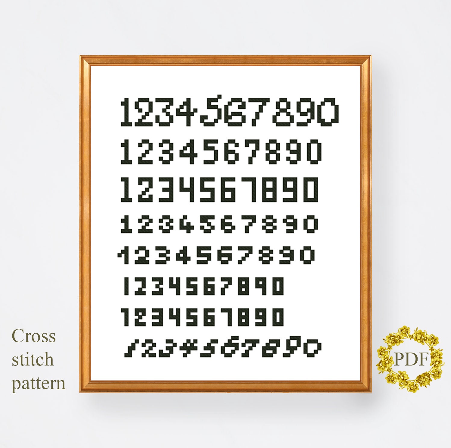Small Text Cross Set of 29 Small Cross Stitch Fonts Patterns, Tiny Alphabets for Cross ...