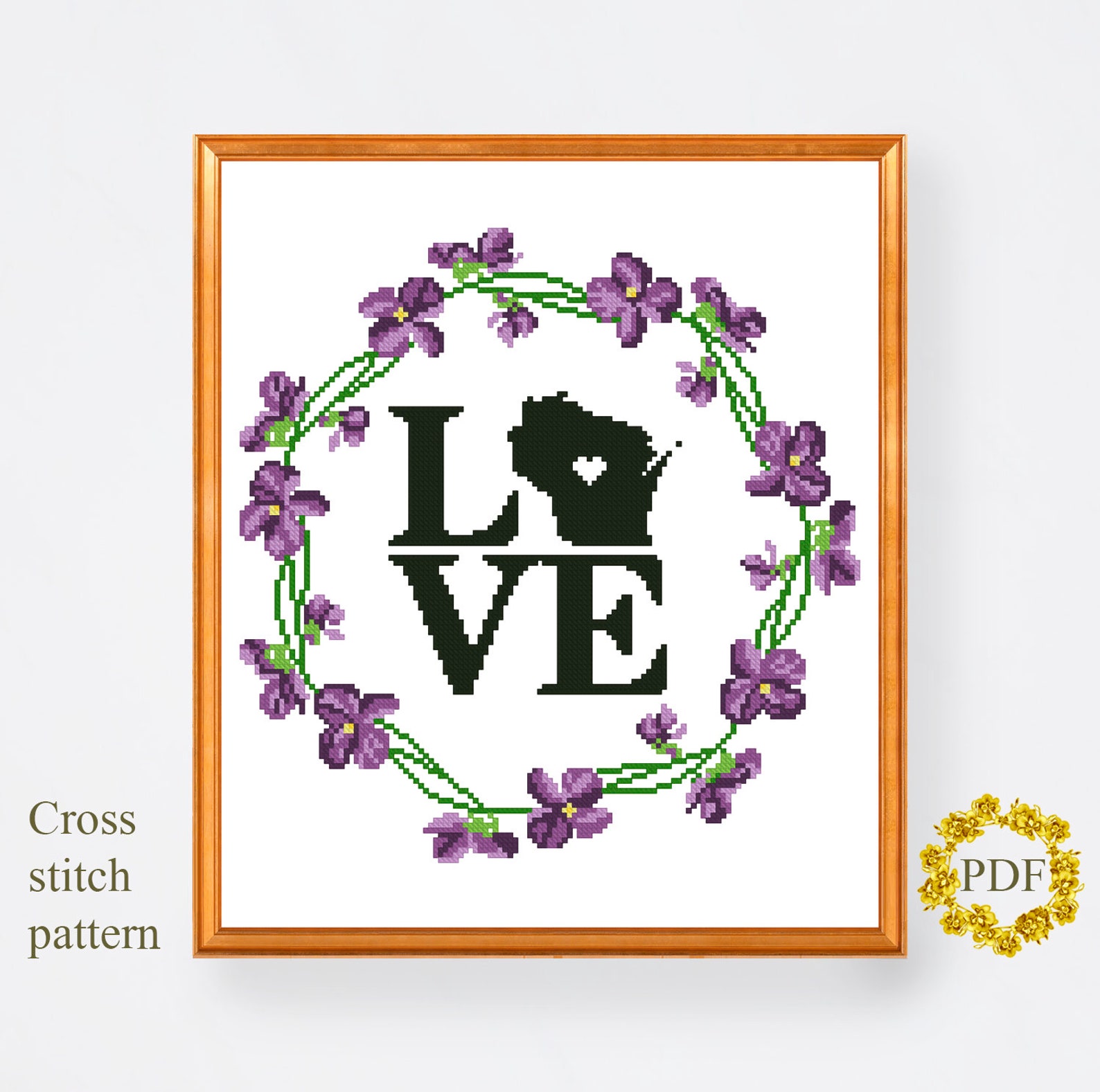 Love Wisconsin State Modern Cross Stitch Pattern PDF, Map Counted Cross ...