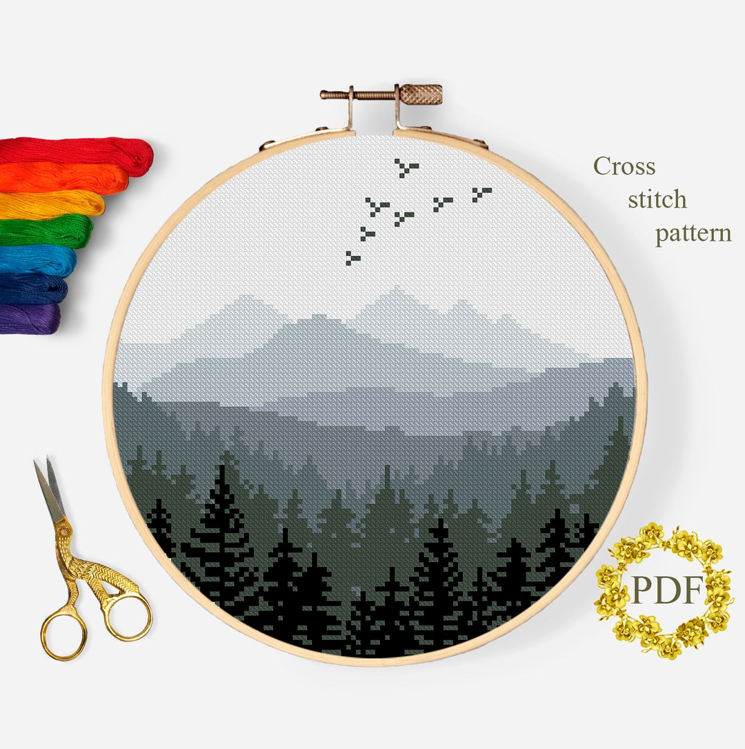 Buy Modern Cross Stitch Pattern Nature Cross Stitch Pattern Online in India  