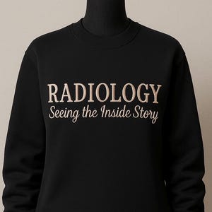 Bluza z haftem radiologicznym, niestandardowy krój, spersonalizowana koszulka dla służby zdrowia, prezent dla pracownika szpitala