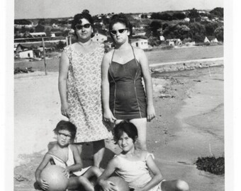 Jahrgang Strand Foto Familie An Den Strand Jungen Und Etsy