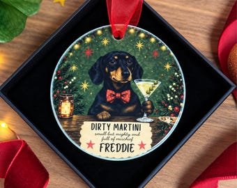 Personalised Dachshund Christmas Ornament, Sausage Dog Gift, Custom Dog Bauble, Dachshund Christmas Decoration, Dog Lover Gift