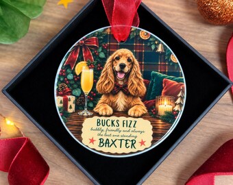 Personalised Cocker Spaniel Christmas Ornament, Cocker Spaniel Gift