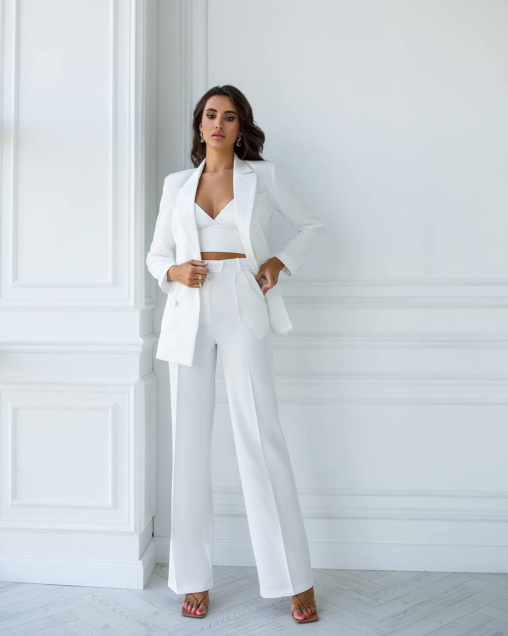  2 Piece Blazer Sets for Women Pants Suits Lightweight