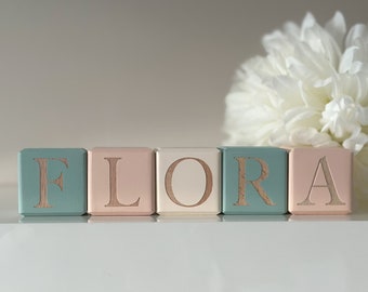 Personalised Decorative Wooden Baby Blocks 4cm x 4cm