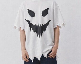 Spooky Ghost Party Top, Unisex Halloween Graphic Tee, Funny Scary Festival Outfit
