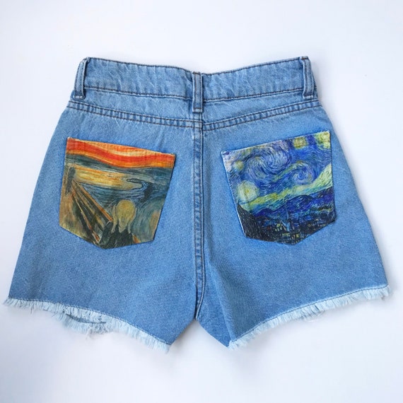 painted on jean shorts