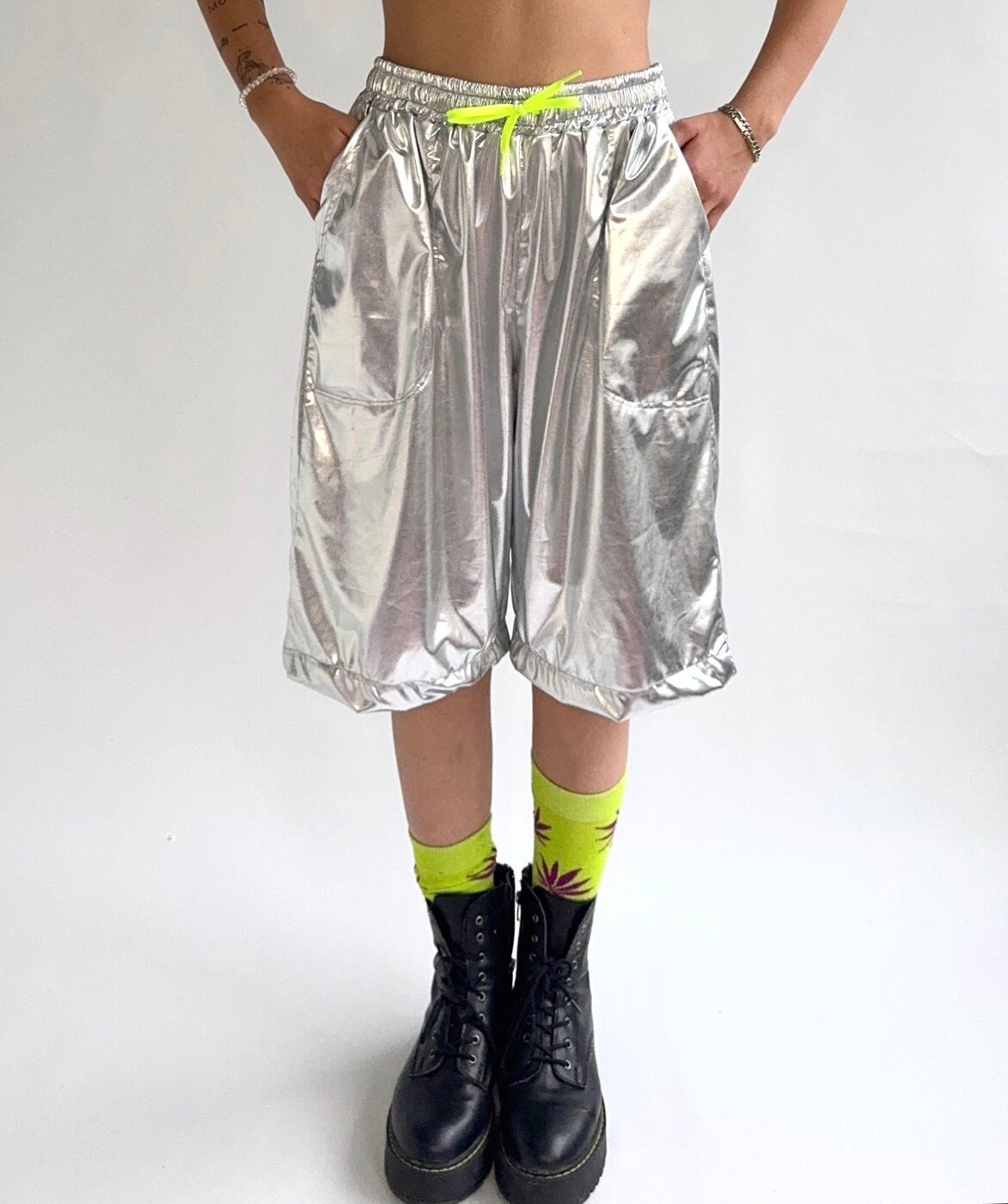 Metallic shorts mens discount