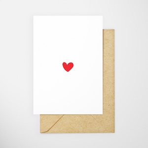 Hartkaart - romantische verjaardagskaart, kaart voor een vriend, vriendin, vrouw of echtgenoot, Valentijnsdagkaart