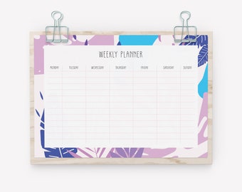 Printable Weekly Planner - Digital Download, Week Organizer