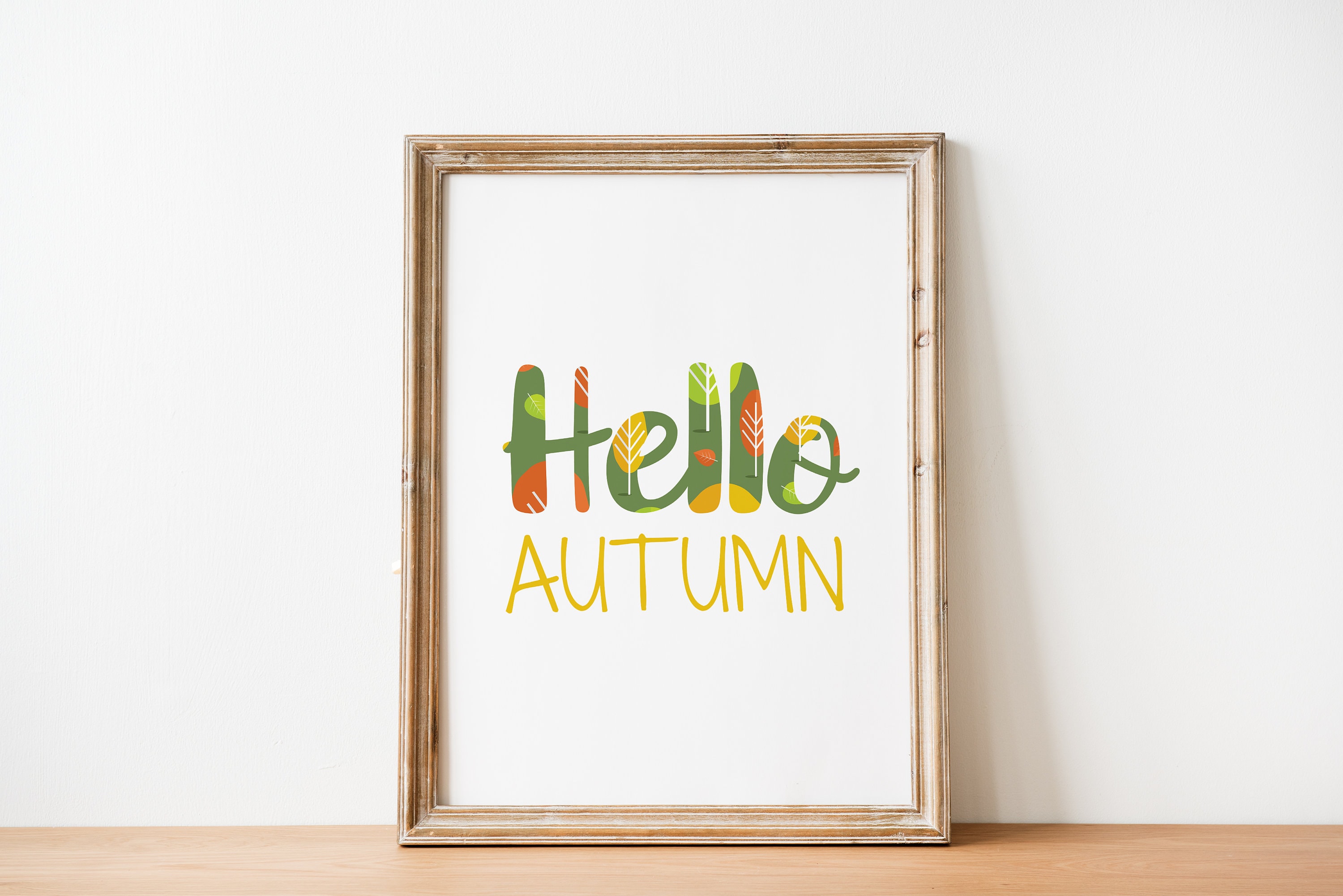 Hello Fall Sign Hello Autumn Printable Fall Digital Print | Etsy