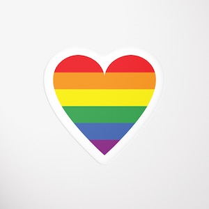 Regenbogen LGBT Herz Vinyl Sticker