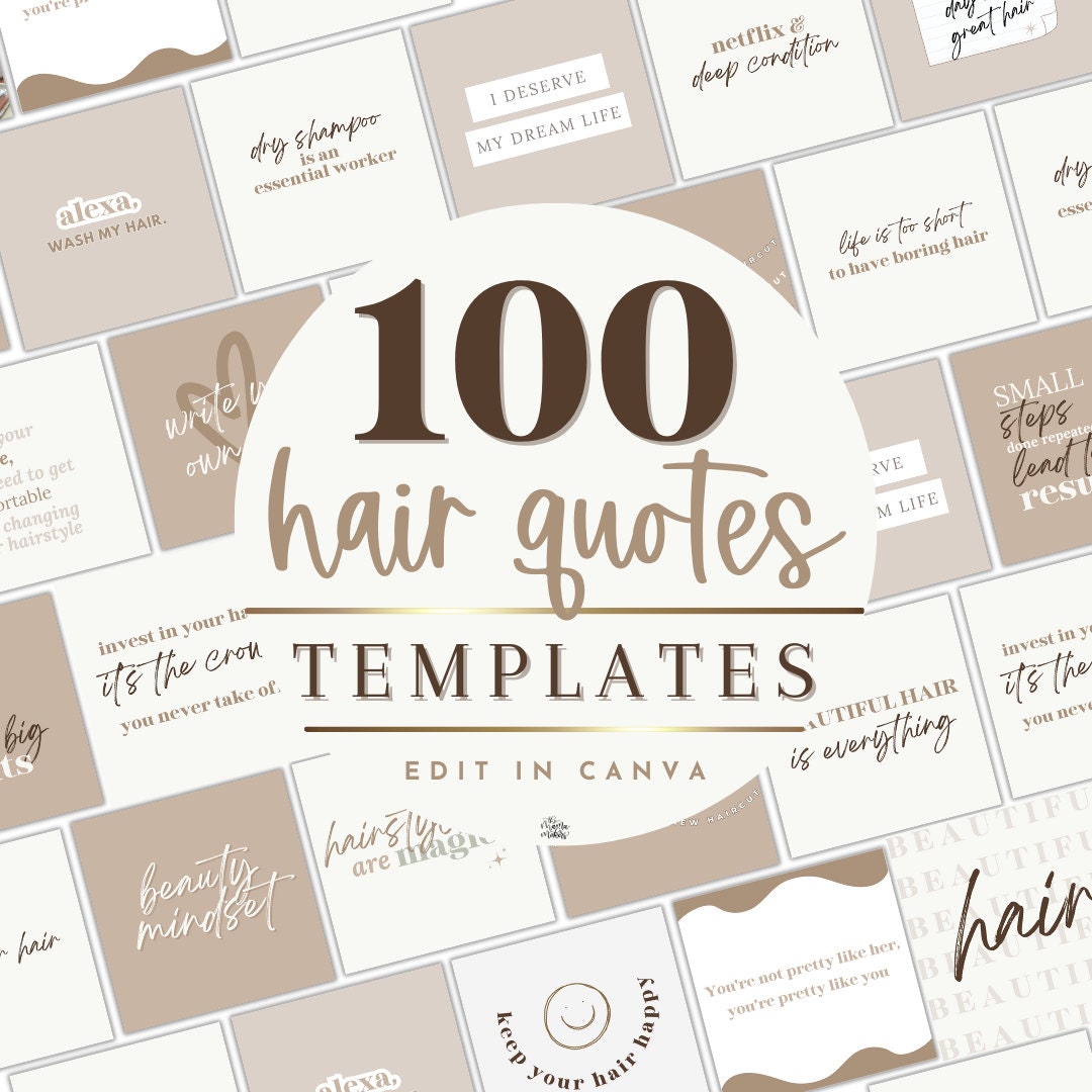 100 Hair Quotes Instagram Templates Hair Stylist Quotes Instagram Post Template Hair Salon