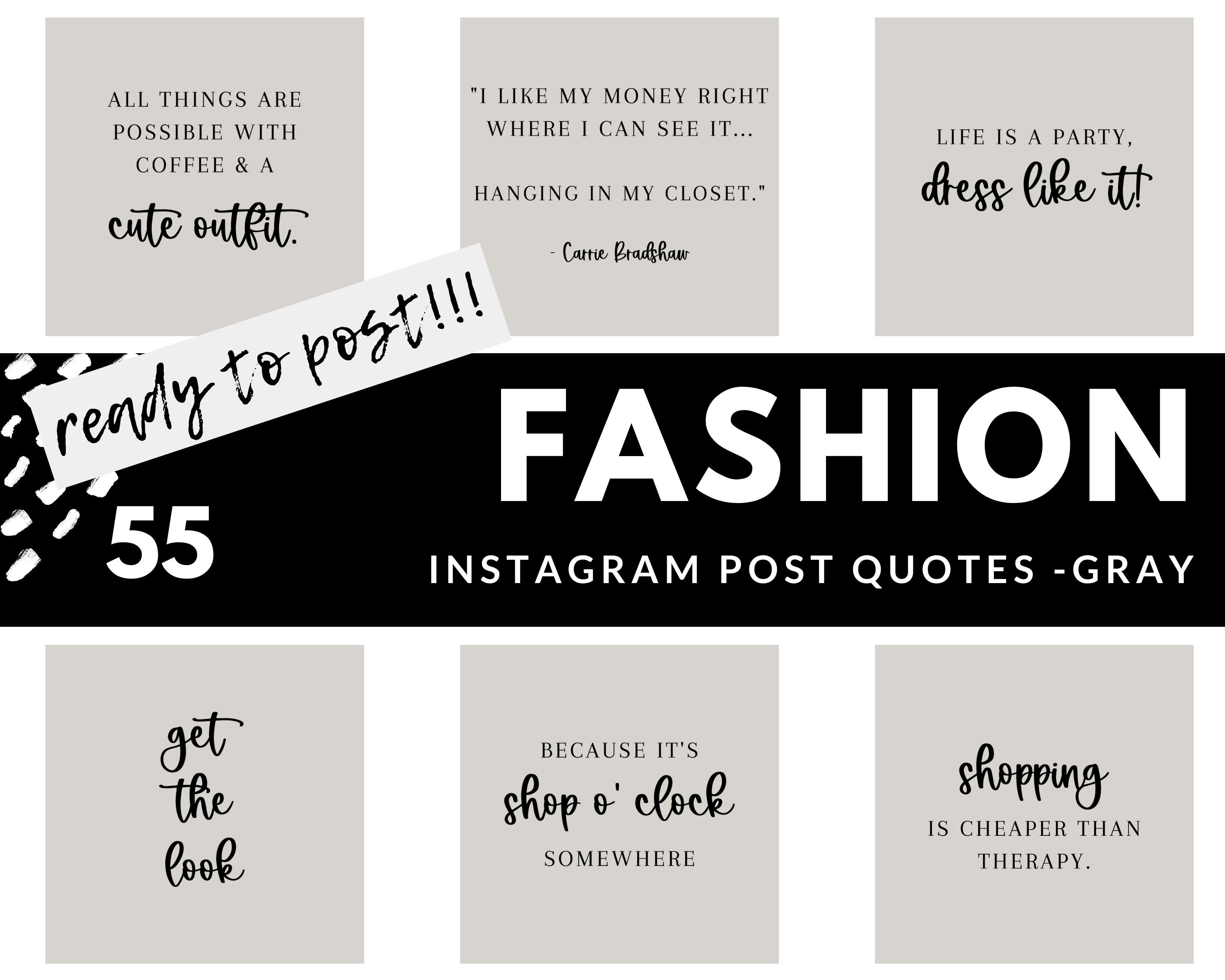 Fashion Instagram Posts 55 Ready to Post Fashion Boutique - Etsy