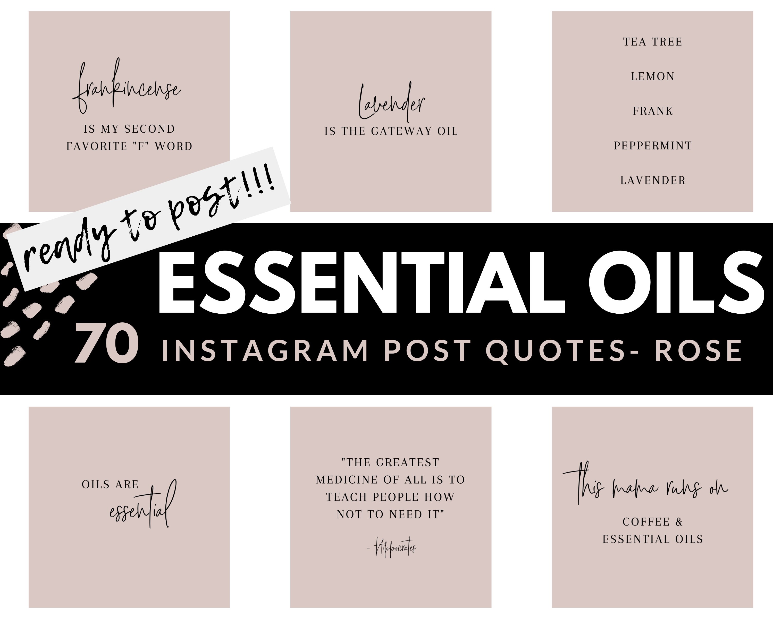 Essential Oil Quotes EDITABLE 85 Essential Oils Instagram Posts Young Living Doterra Oil posts