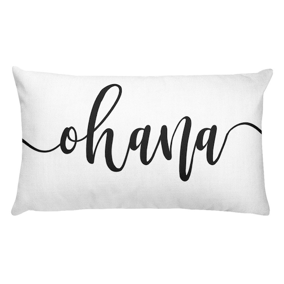 Ohana Pillow Family Pillow Lumbar Throw Pillows Hawaiian Etsy
