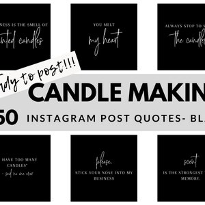 Candle Making Instagram Posts 50 Ready to Post Handcrafted - Etsy