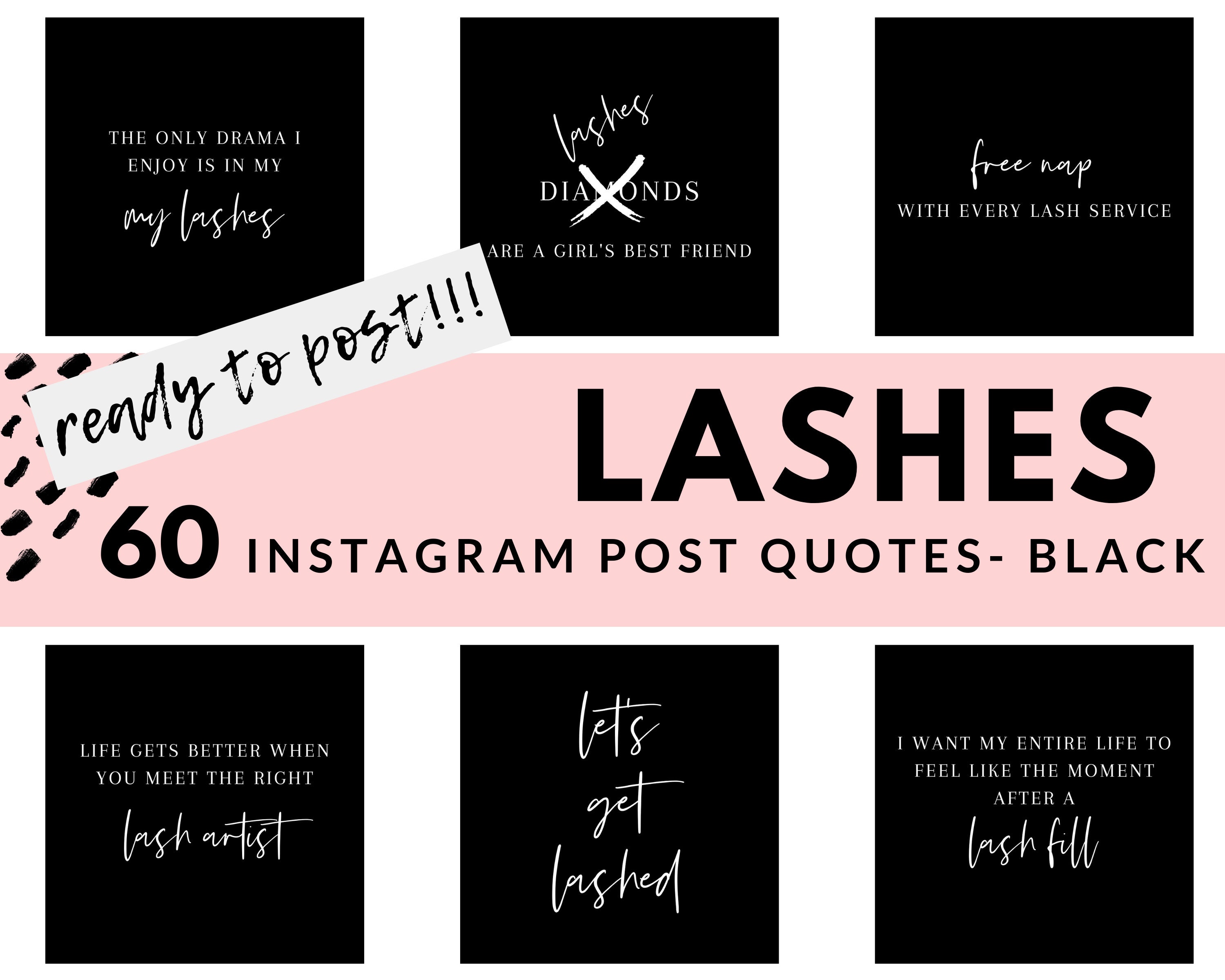 Lashes Instagram Posts 60 Ready to Post Lash Technician - Etsy
