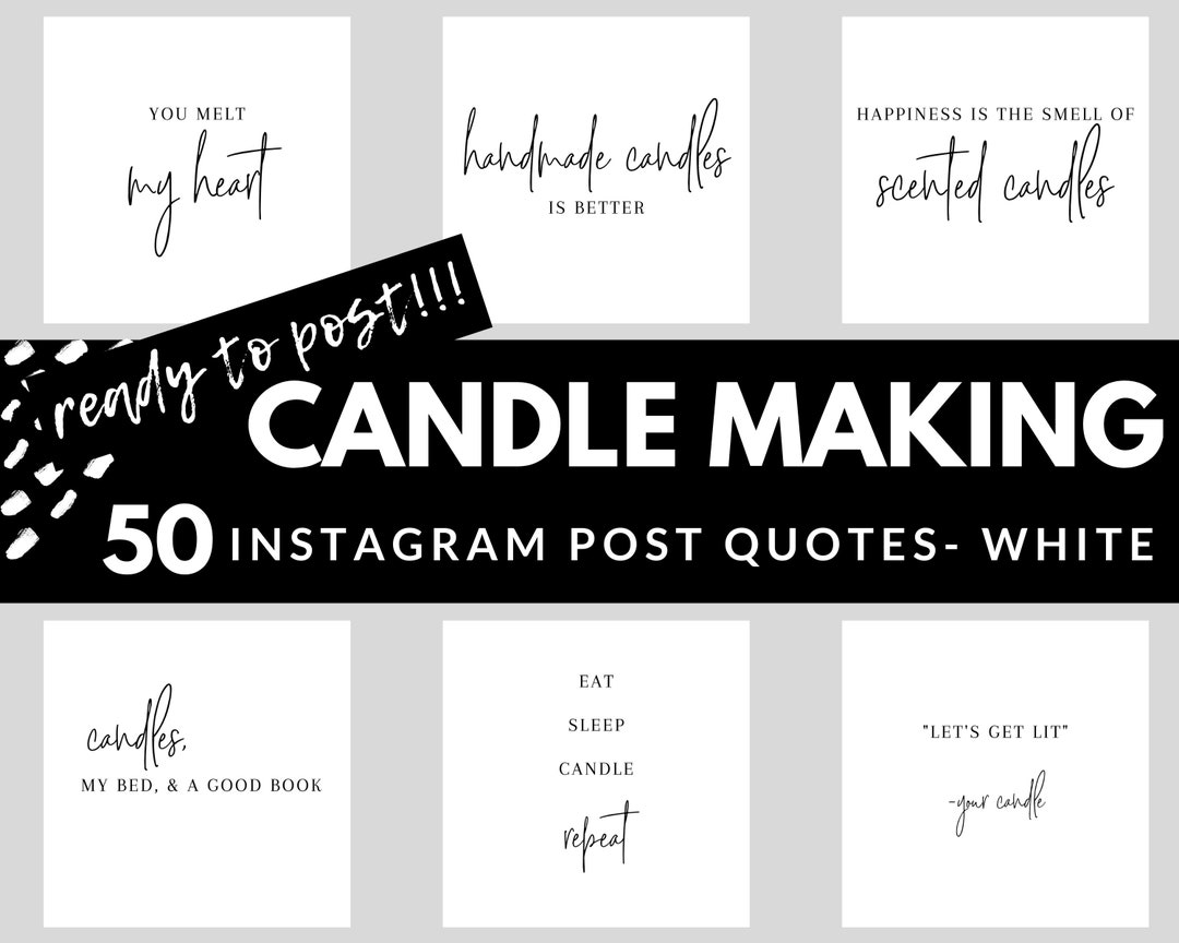 Candle Making Instagram Posts 50 Ready to Post Handcrafted - Etsy Sweden