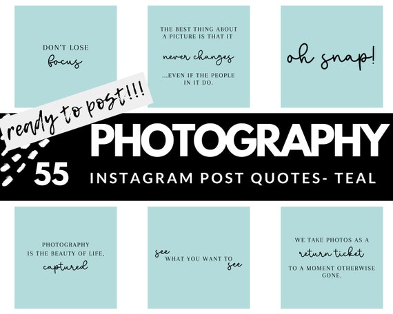 Photography Instagram Posts 55 Ready to Post Handcrafted | Etsy