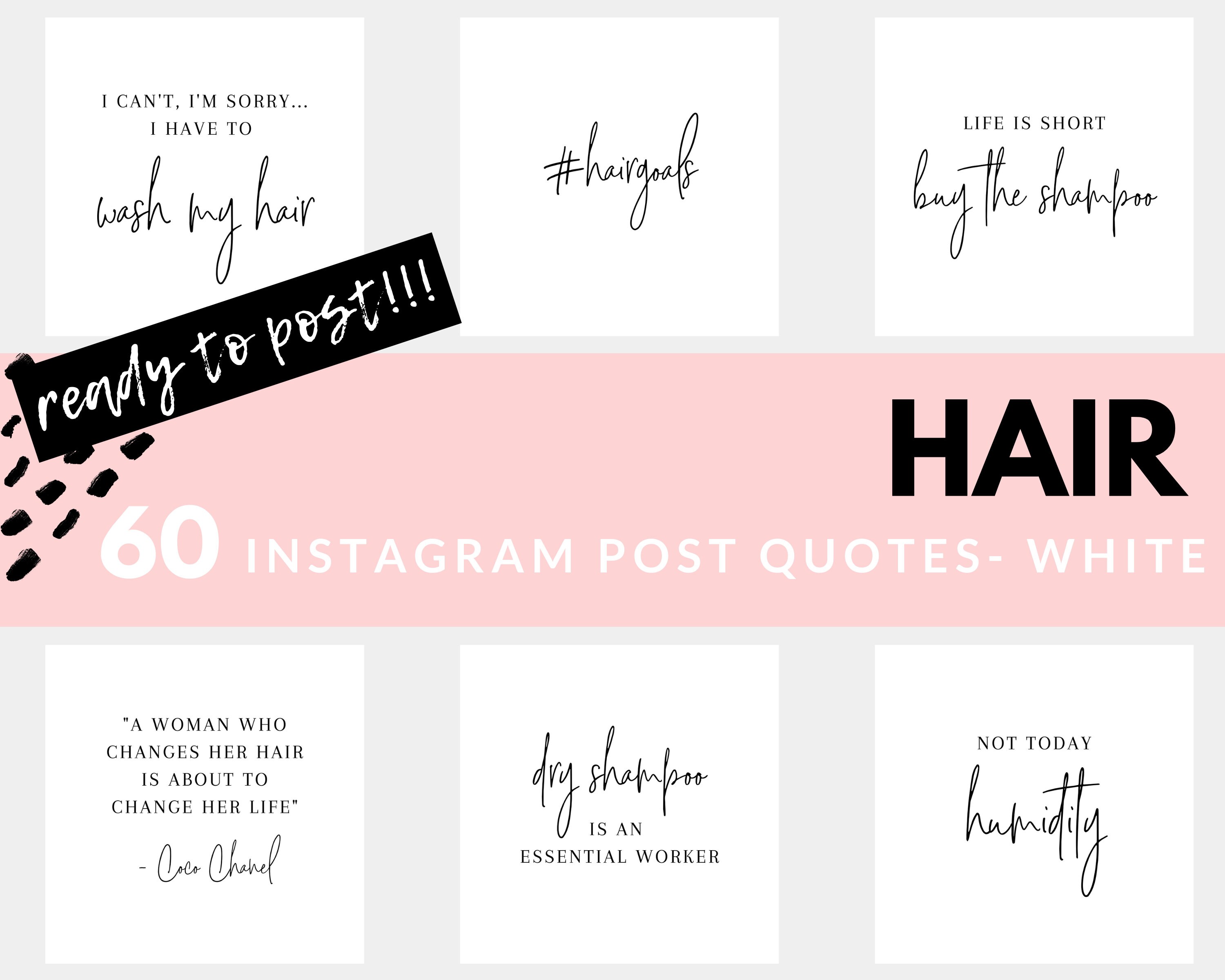 Hair Instagram Posts 60 Ready to Post Hair Instagram Quotes - Etsy New Zealand Hair Instagram Posts 60 Ready to Post Hair Instagram Quotes - Etsy New Zealand