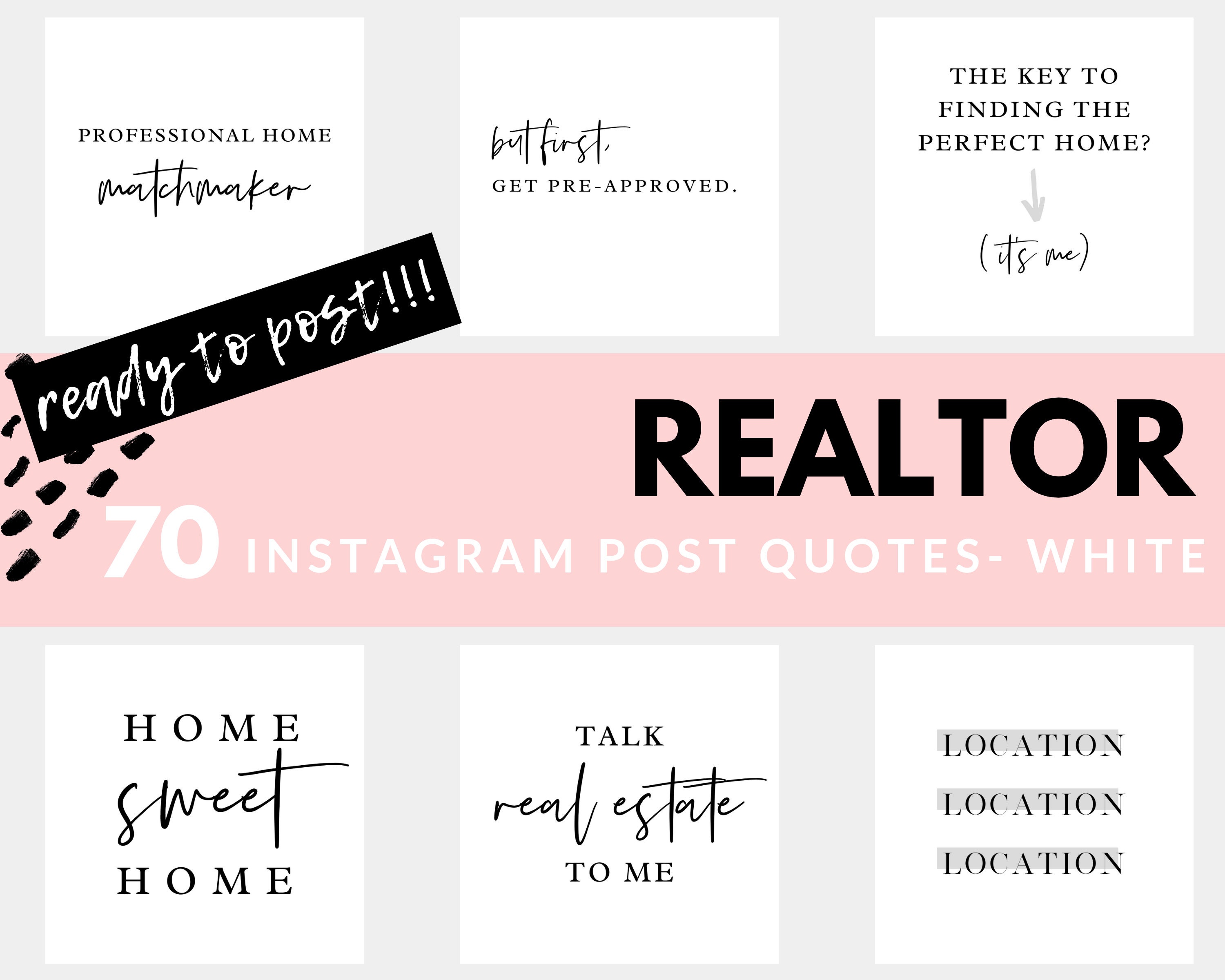 Realtor Instagram Posts 70 Ready to Post Real Estate Etsy Canada