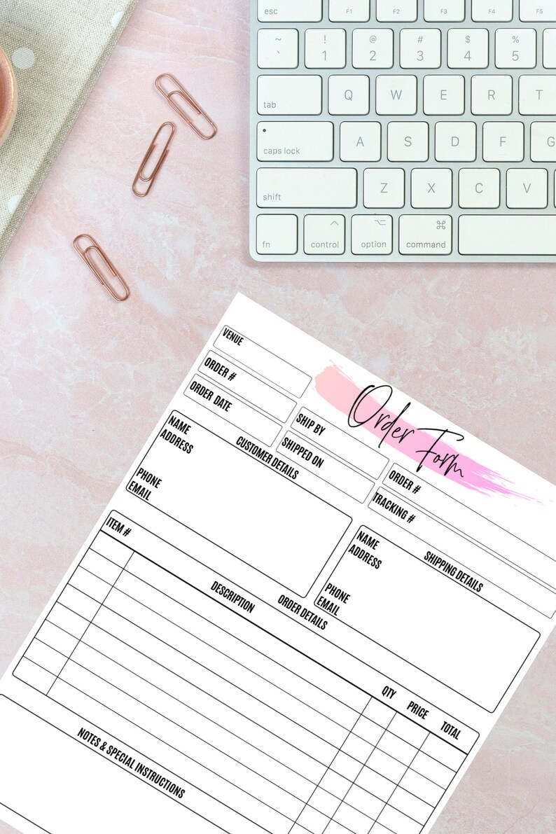 Craft Show Order Form Printable Instant Download Digital - Etsy