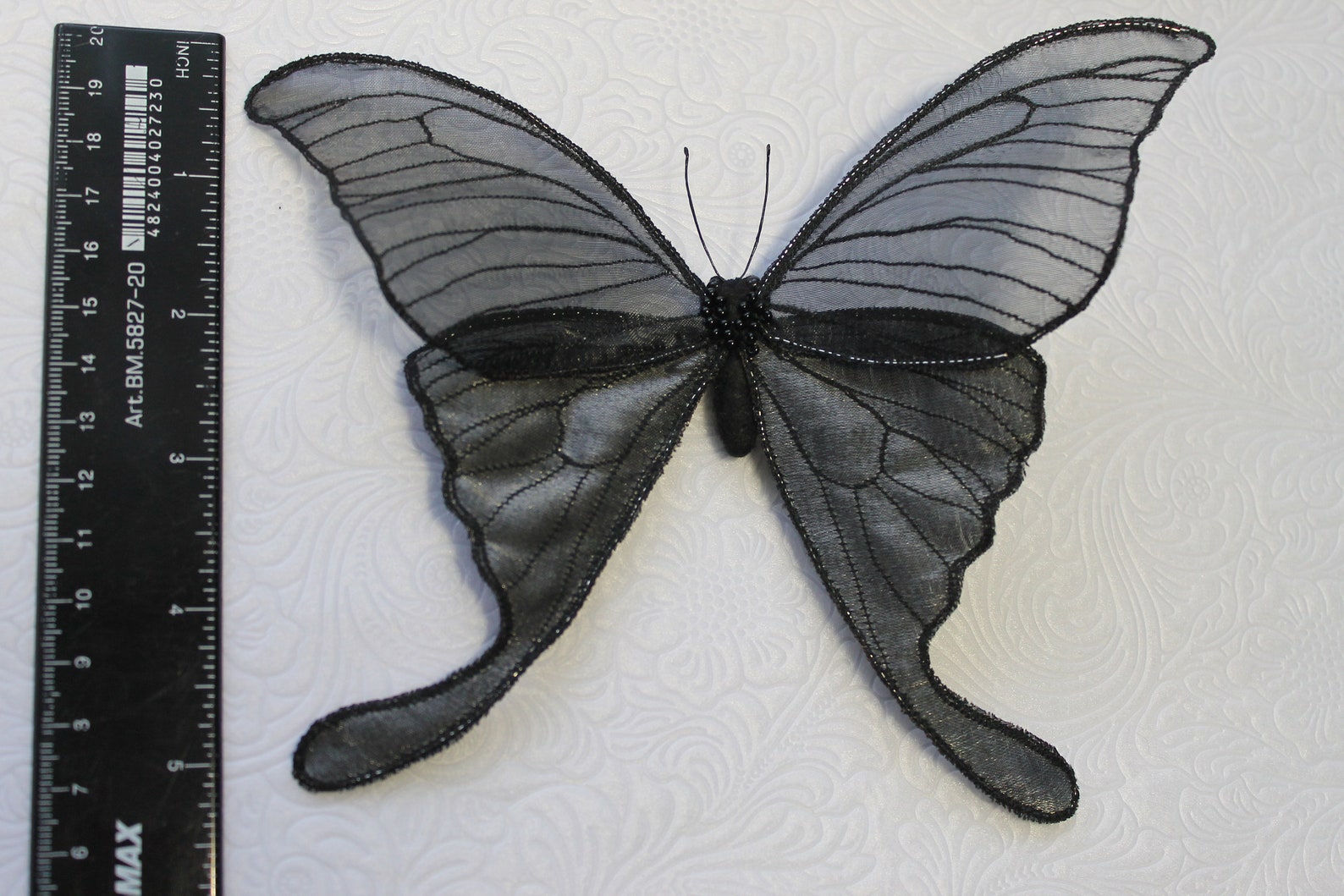 Black wedding butterfly hair pin accessories. Black dress Etsy