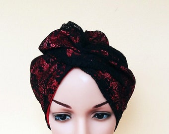 Noeud de turban, Chapeau turban, Bandeau turban de luxe, Turban tendance, Couvre-chef turban en dentelle, Hijab turban, Turban pour femme