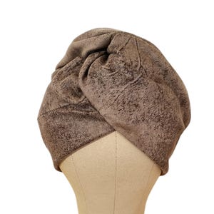 Nó de turbante de alcântara: chapéu de quimioterapia macio, faixa de cabeça da moda