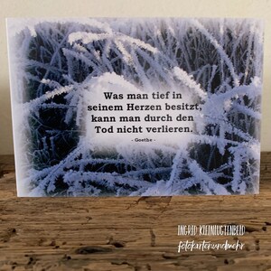 Was man tief in seinem Herzen besitzt... • Trauerkarte • Beileidskarte • Kondolenzkarte