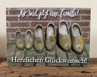 | birth card Birth map | Birth | Welcome | Saying | Congratulations | Wooden shoes | Klompen