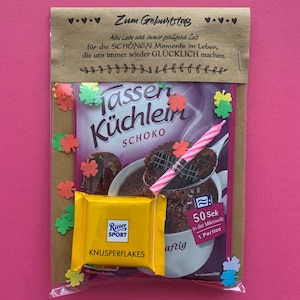Geburtstag in der Tüte • Geschenketütchen • Tassenküchlein • Geburtstagskuchen • Mitbringsel