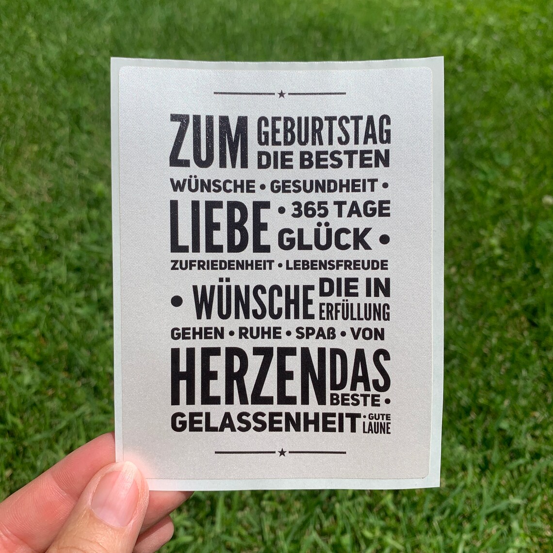ZUM GEBURTSTAG Geburtstagswünsche Weinlabel
