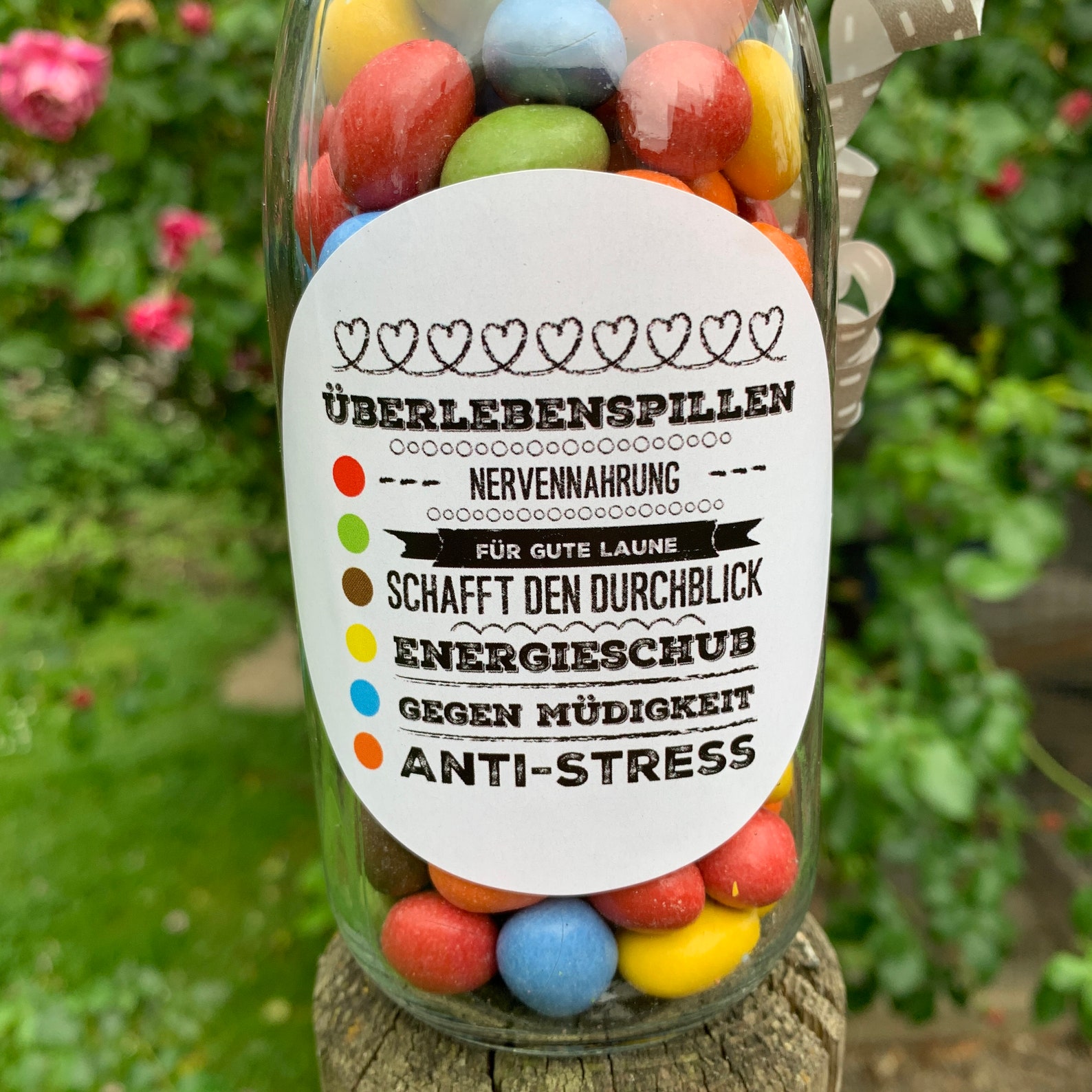 Etikett Überlebenspillen Aufkleber DIY Geschenk Sticker Flaschenetikett