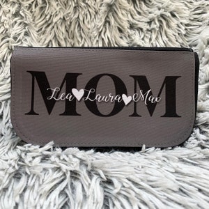 Sac avec nom personnalisé MAMAN Nom Monogramme Trousse de maquillage Sac à stylos Sac d'accessoires Sac dans sac image 1