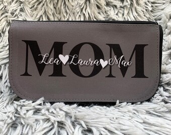 Täschchen mit Name | personalisiert | MOM | Name | Monogramm | Schminktasche | Stiftetasche | Accessoiretasche | Bag in Bag