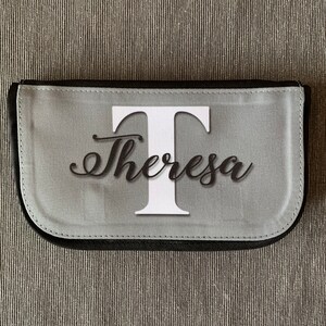 Täschchen mit Name personalisiert MOM Name Monogramm Schminktasche Stiftetasche Accessoiretasche Bag in Bag Bild 9