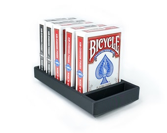 6 Deck Playing Card Holder | Bicycle Card Box Organizer Tray | Game Night Accessory