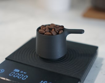 Modern 3D Printed Coffee Bean Scoop: 15-20g Capacity