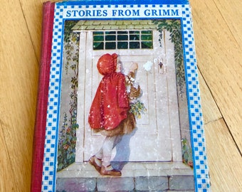 Vintage 1925 Illustrated "Stories From Grimm" Translated from the German and Made in USA by M.A. Donohue and Company