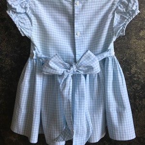 1950's Nannette Originals Blue & White Checkered Vintage Toddler Size 1 Dress image 7