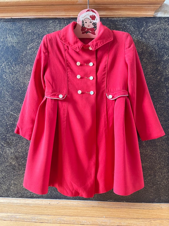 Vintage 1950s / 1960s Mid Century Mod Red Double … - image 5