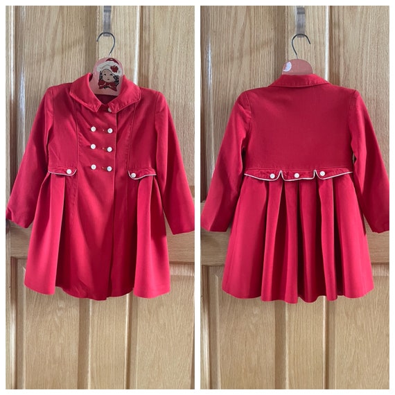 Vintage 1950s / 1960s Mid Century Mod Red Double … - image 1