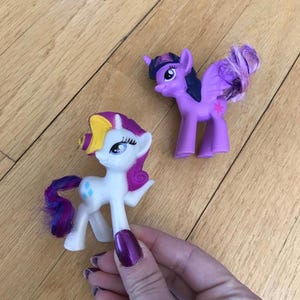 Cute My Little Pony G4 Rarity and Twilight Sparkle MLP 3” Figures