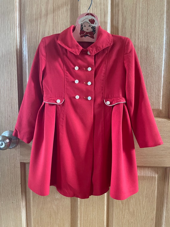 Vintage 1950s / 1960s Mid Century Mod Red Double … - image 2