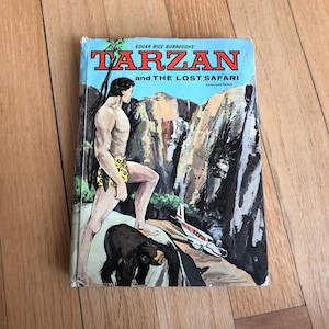1966 Edgar Rice Burroughs&#39; &quot;Tarzan and the Lost Safari&quot; Hardcover Chapter Book by Whitman Publishing Company