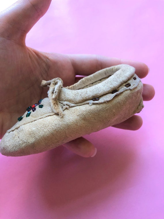 Adorable Vintage 1950/60s Baby Moccasins - image 5